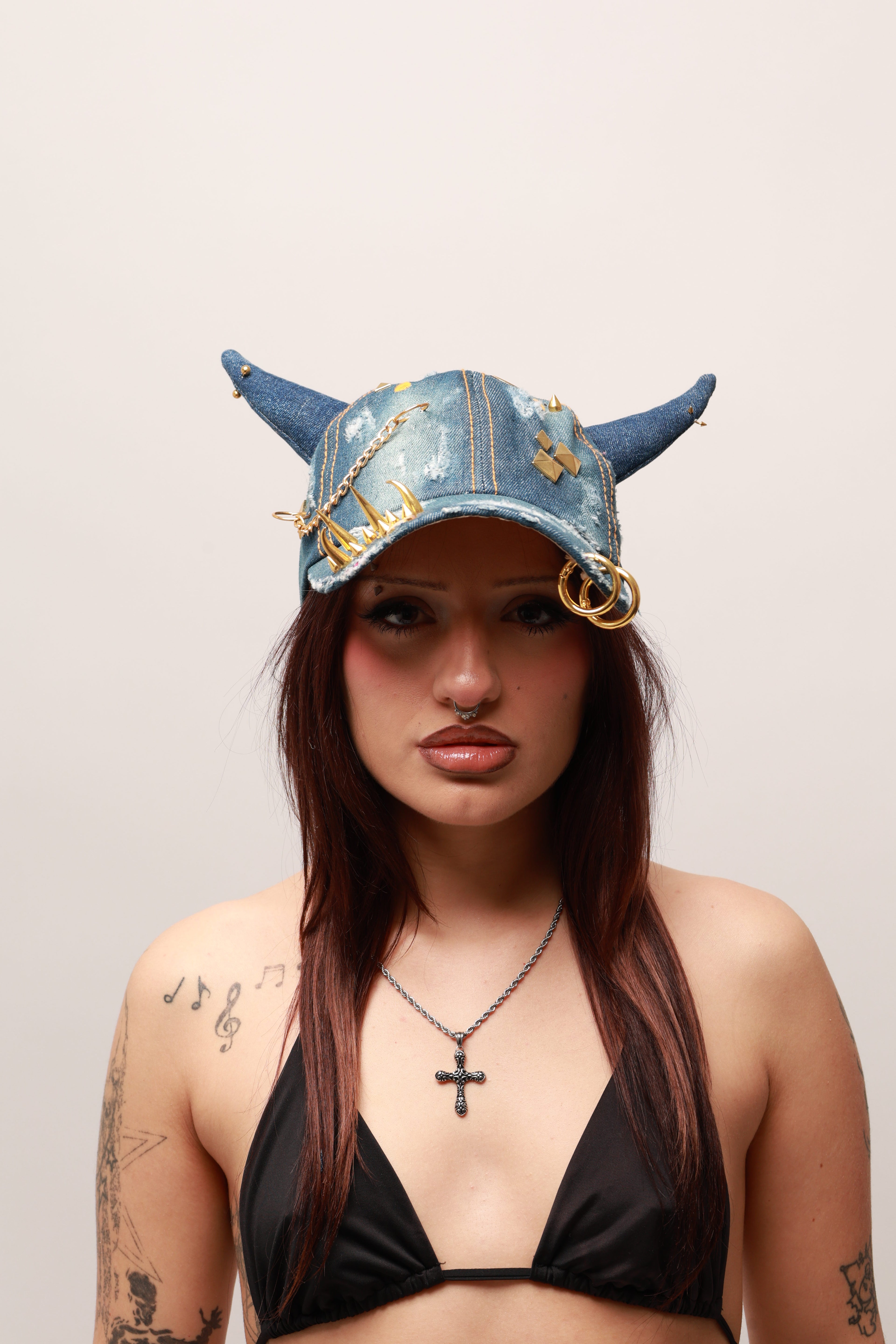 DEMON DENIM CAP - BLUE
