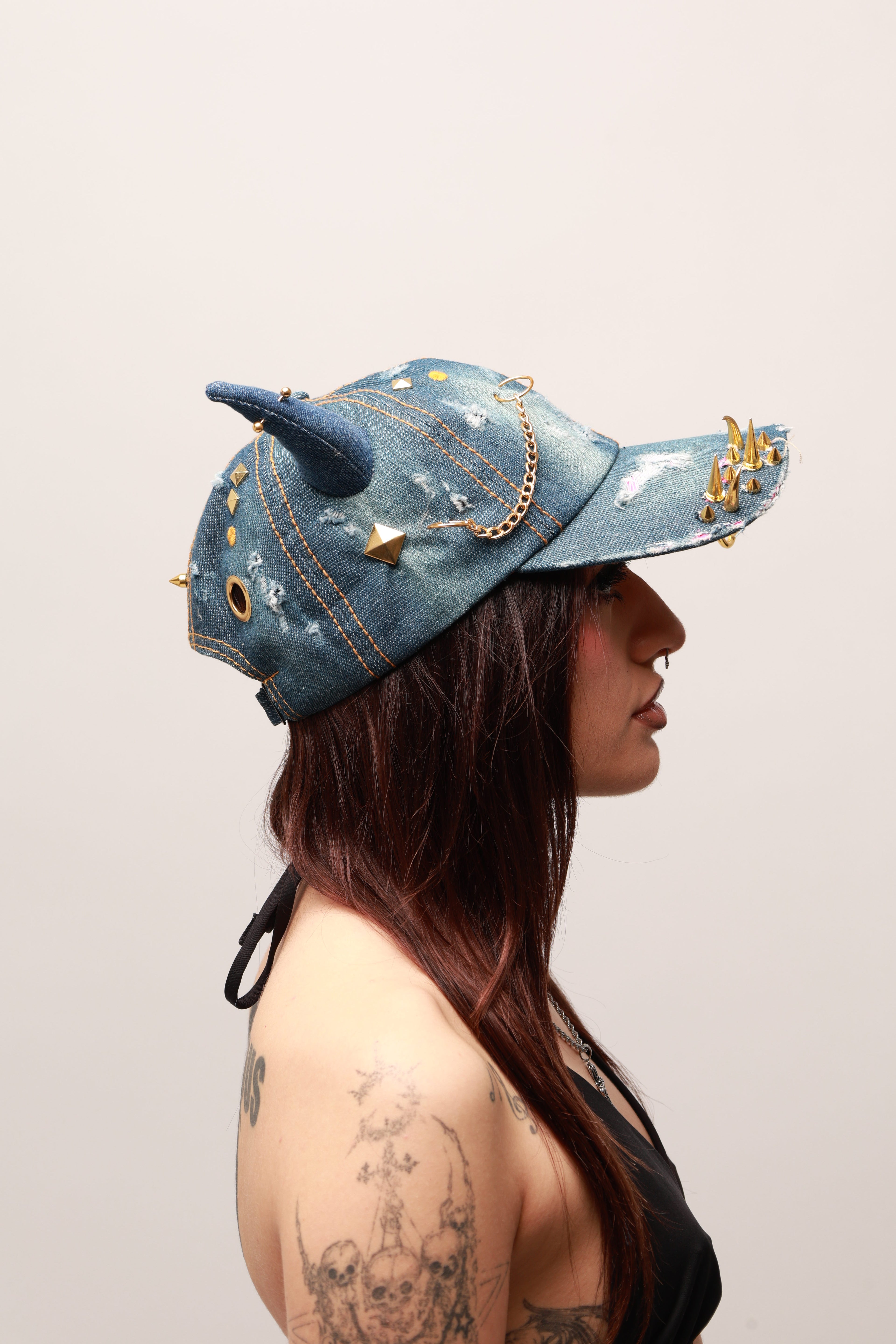 DEMON DENIM CAP - BLUE