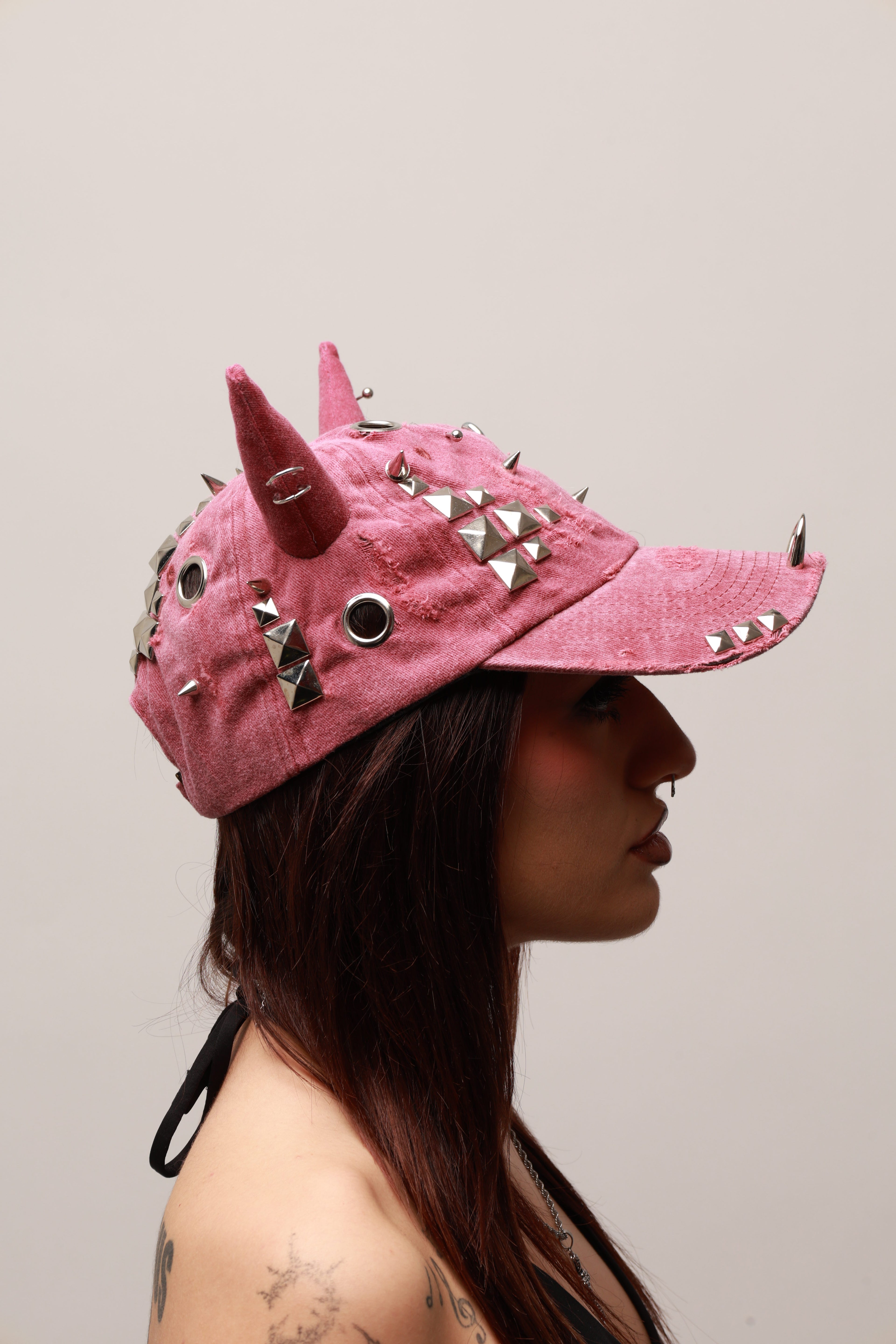 DEMON DENIM CAP - BORDEAUX