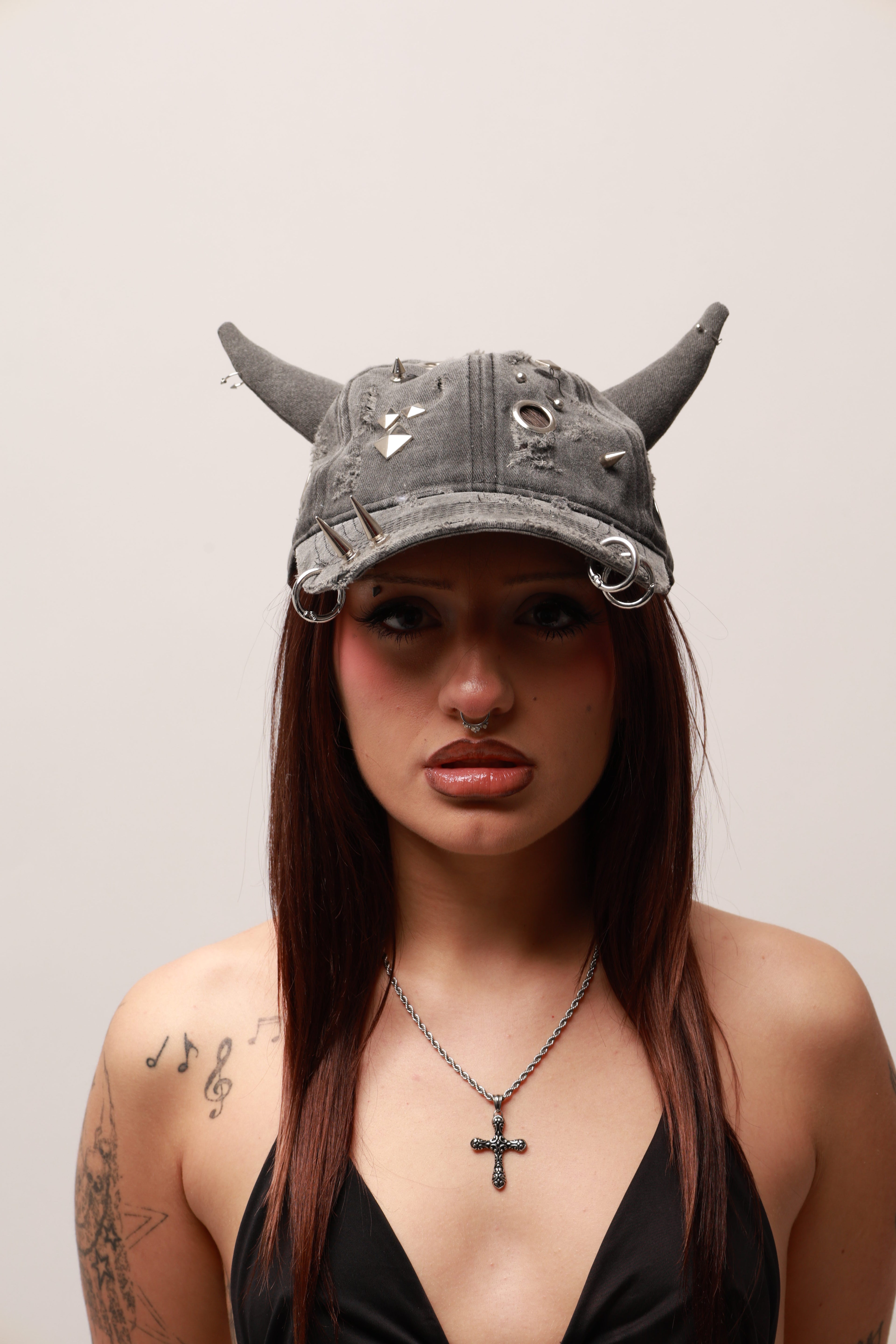 DEMON DENIM CAP  - BLACK