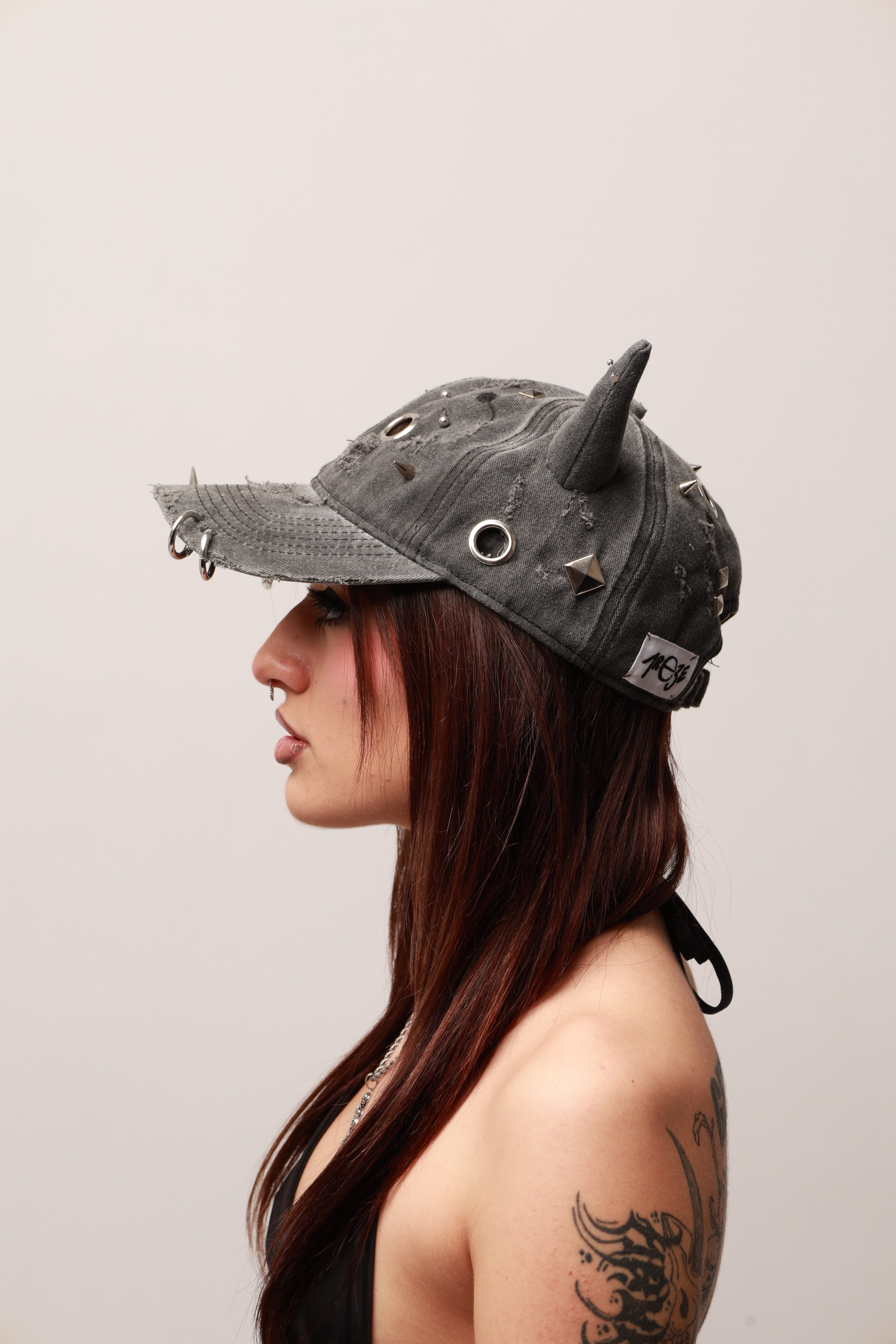 DEMON DENIM CAP  - BLACK