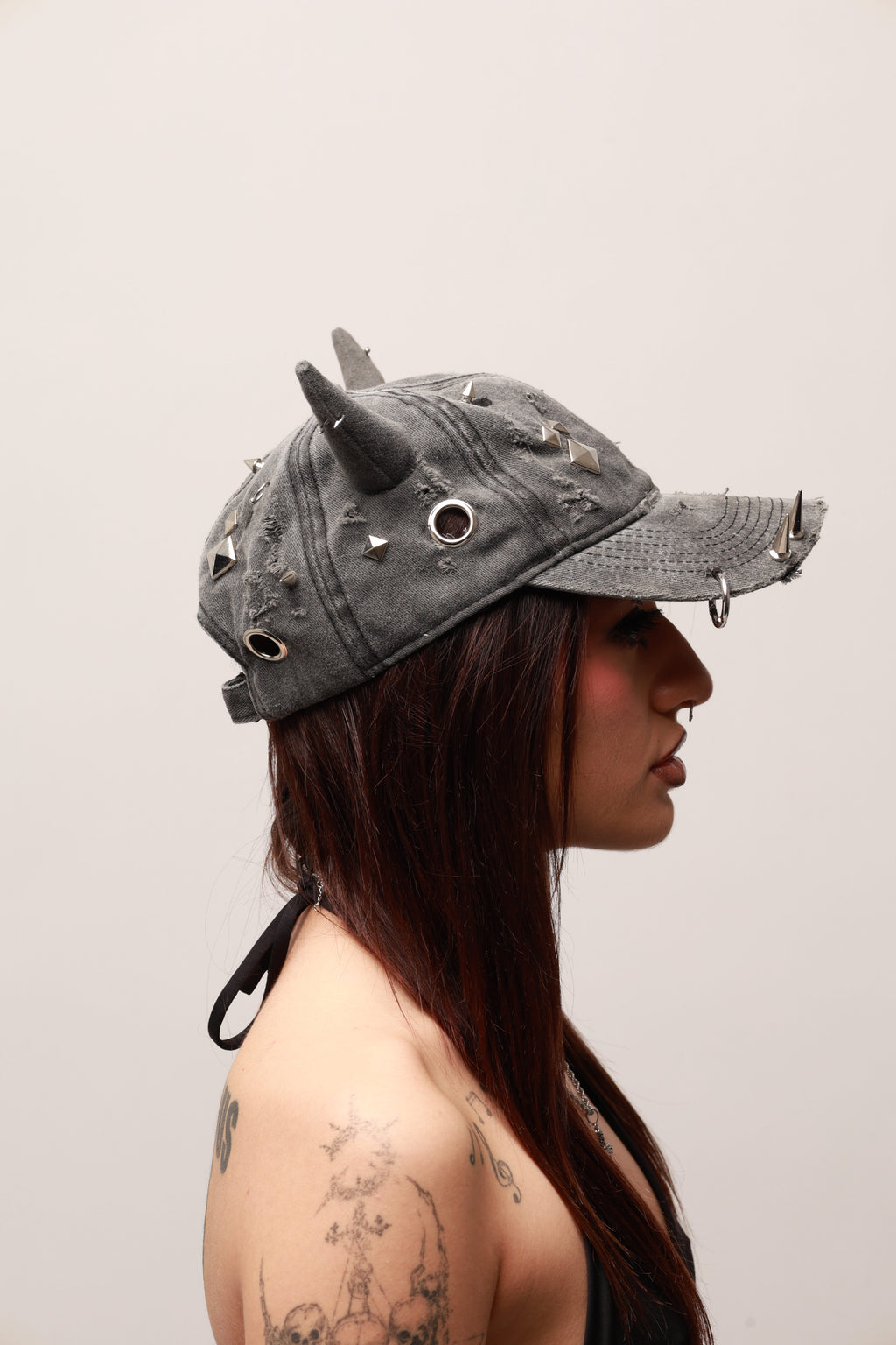 DEMON DENIM CAP  - BLACK